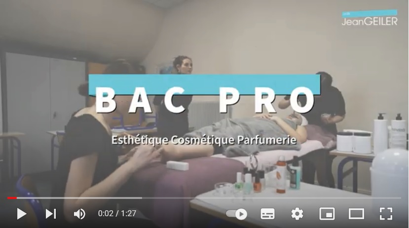 Présentation vidéo de notre Bac Pro Esthétique Cosmétique Parfumerie
